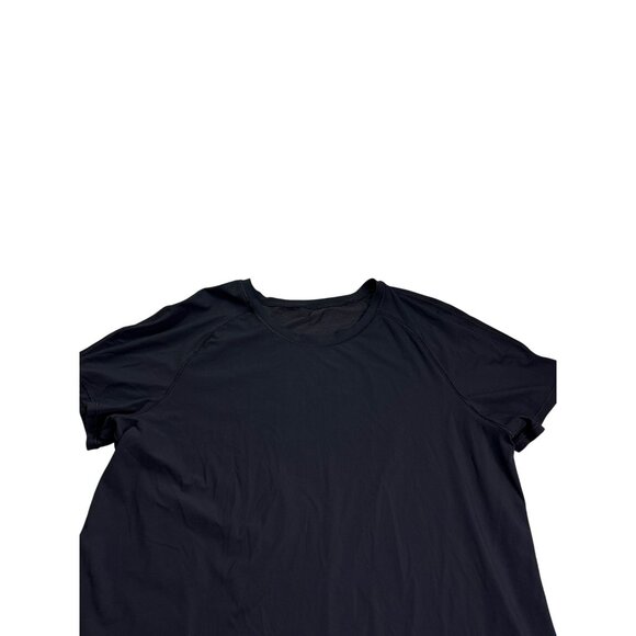 Lululemon Womens Quick Pace Black Laser Cut Split Back Running Top Size 12 - Picture 2 of 10